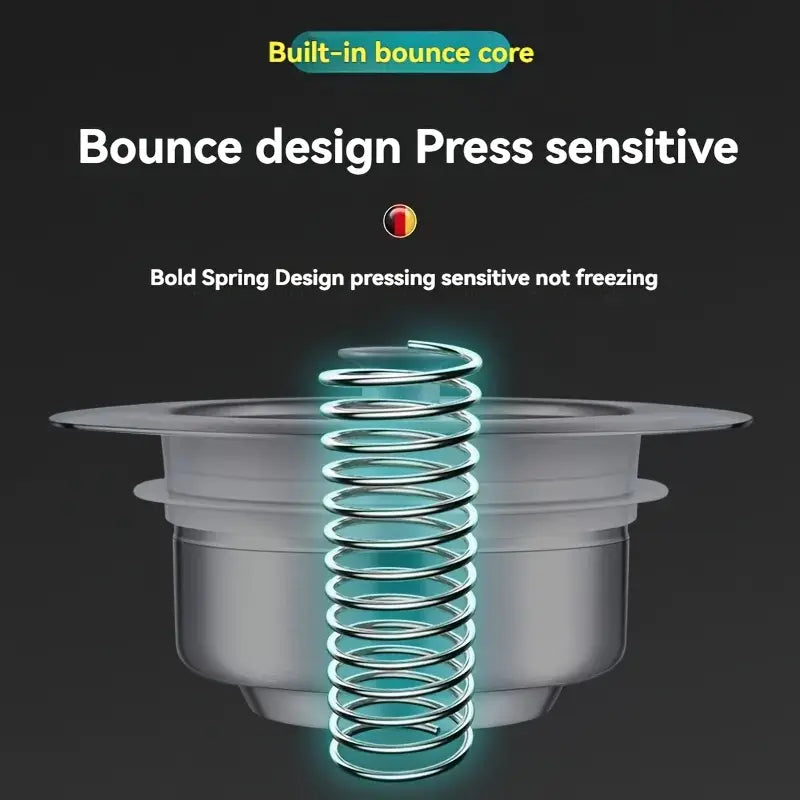 3 in 1 Kitchen Sink Drain Strainer, 10,000 Pressure Tested JOMST 304 Stainless Steel Pop-Up Sink Plug, 3 in 1 Fast Drain Deodorizer Anti-Clog, Strainer for Kitchen Standard 3