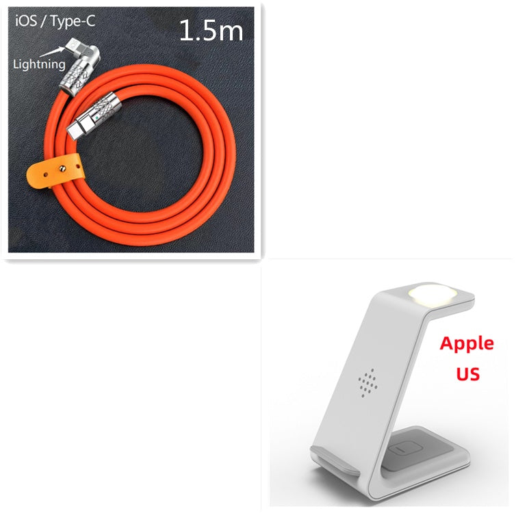 3-in-1 Wireless Charger for Apple Watch, iPhone, and AirPods – Fast Charging Station
