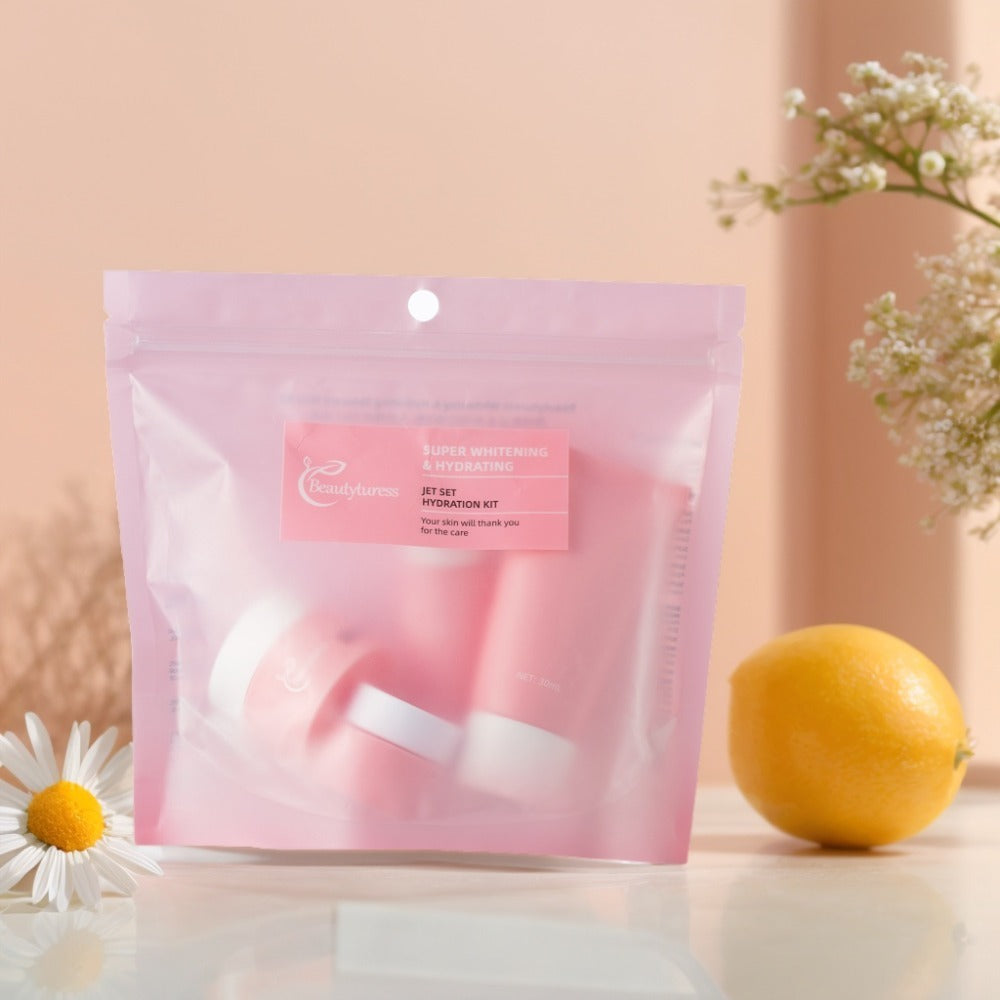 A Travel Must-have, A Whitening And Moisturizing Set Of 5 Pieces