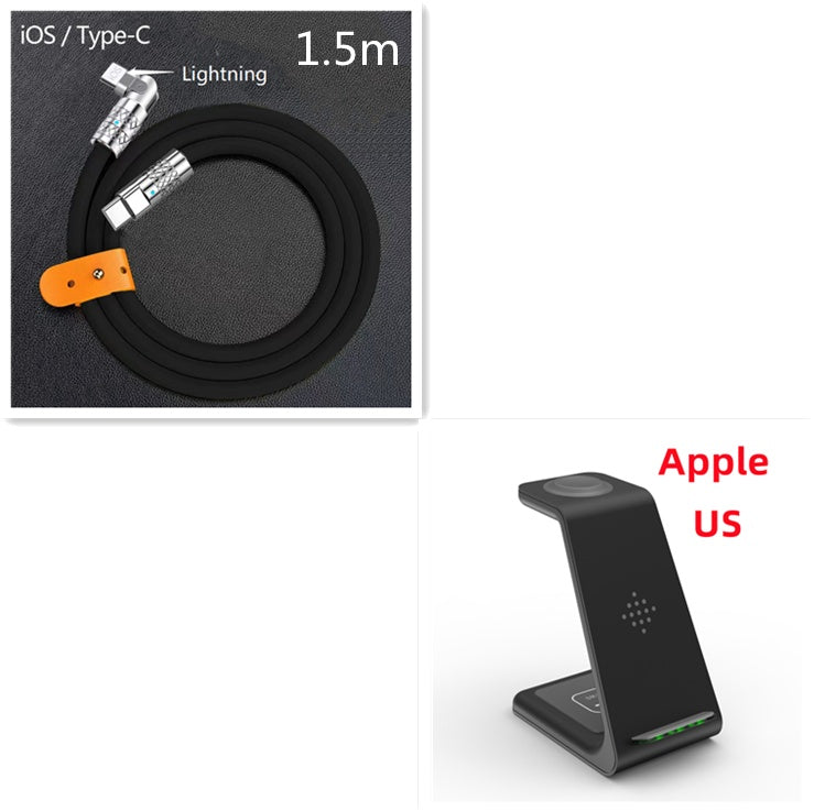 3-in-1 Wireless Charger for Apple Watch, iPhone, and AirPods – Fast Charging Station