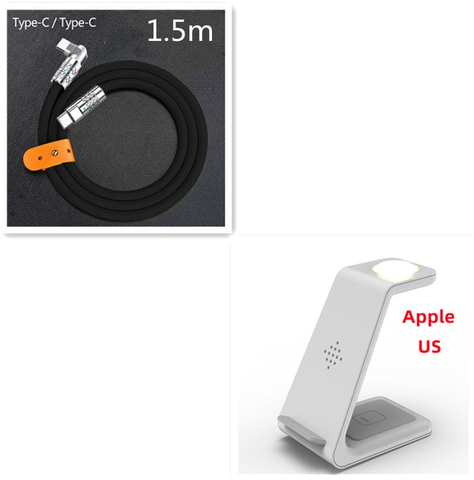 3-in-1 Wireless Charger for Apple Watch, iPhone, and AirPods – Fast Charging Station