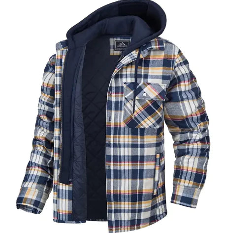 Men's Insulated Plaid Cardigan