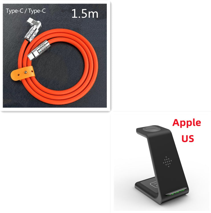3-in-1 Wireless Charger for Apple Watch, iPhone, and AirPods – Fast Charging Station