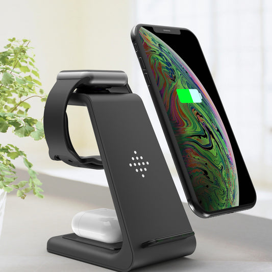 3-in-1 Wireless Charger for Apple Watch, iPhone, and AirPods – Fast Charging Station