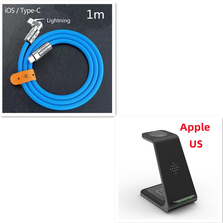 3-in-1 Wireless Charger for Apple Watch, iPhone, and AirPods – Fast Charging Station
