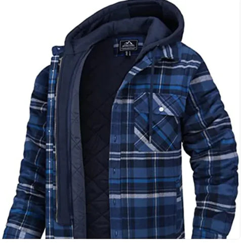 Men's Insulated Plaid Cardigan