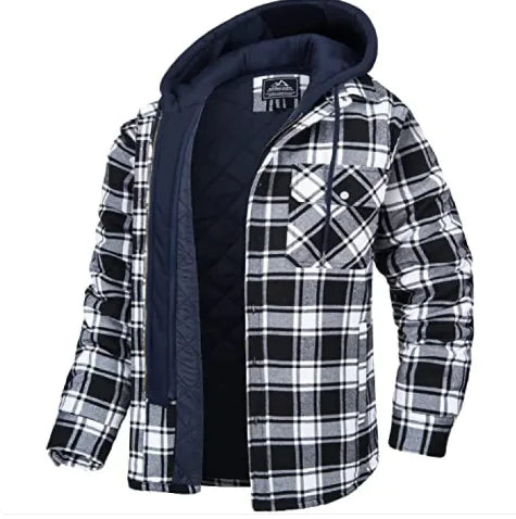 Men's Insulated Plaid Cardigan