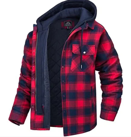 Men's Insulated Plaid Cardigan