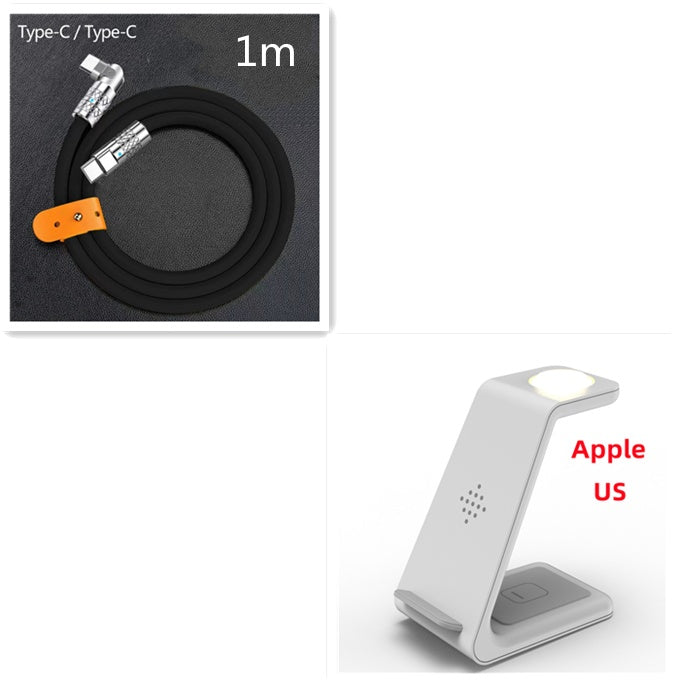 3-in-1 Wireless Charger for Apple Watch, iPhone, and AirPods – Fast Charging Station