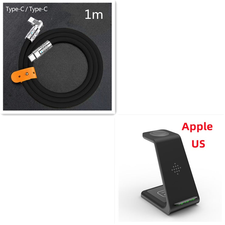 3-in-1 Wireless Charger for Apple Watch, iPhone, and AirPods – Fast Charging Station