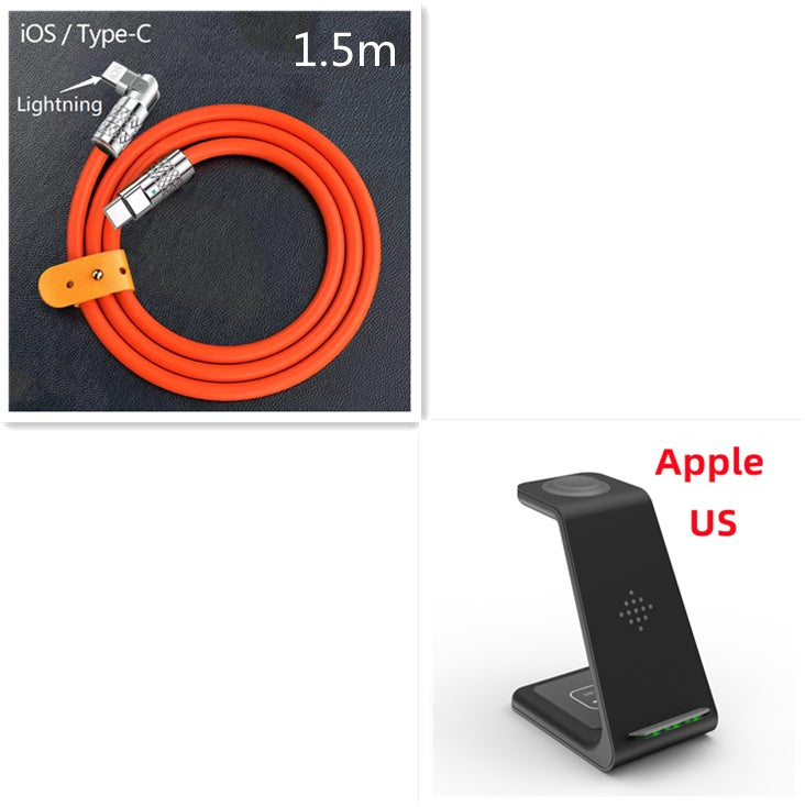 3-in-1 Wireless Charger for Apple Watch, iPhone, and AirPods – Fast Charging Station