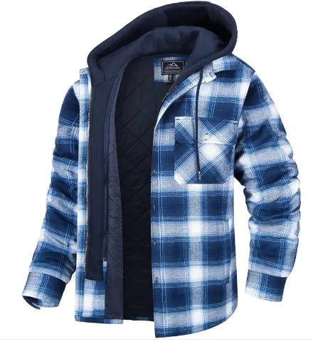 Men's Insulated Plaid Cardigan